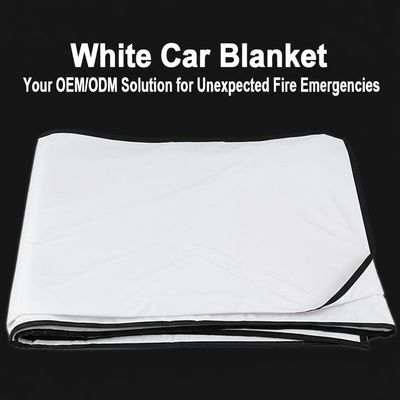 White Car Fire Blanket Your OEM/ODM Solution for Unexpected Fire Emergencies