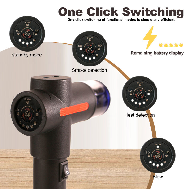 Intelligent control type integrated two-in-one smoke and temperature tester