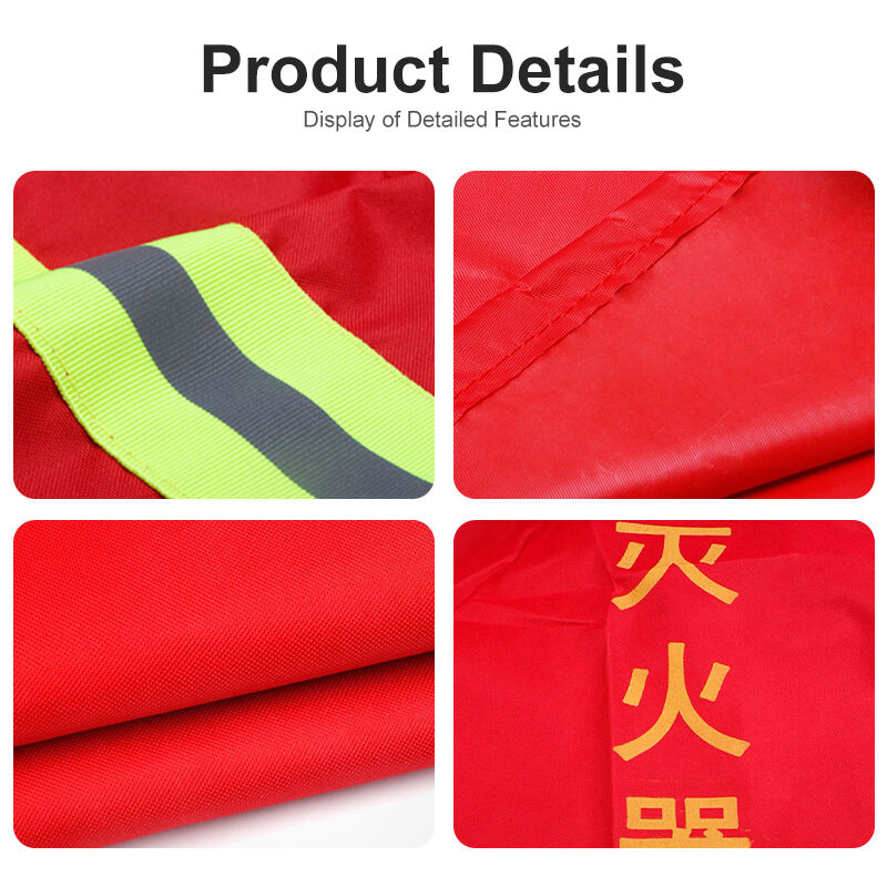 Fire Extinguisher Cover 8kg Capacity Red Oxford Cloth Sun Dust Proof Protective Cover for Vehicle-Mounted Dry Powder Fire