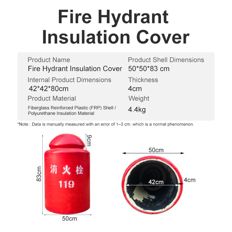 FRP Fire Hydrant Insulation Cover With 4cm Polyurethane Insulation Anti Freezing Durable Customizable