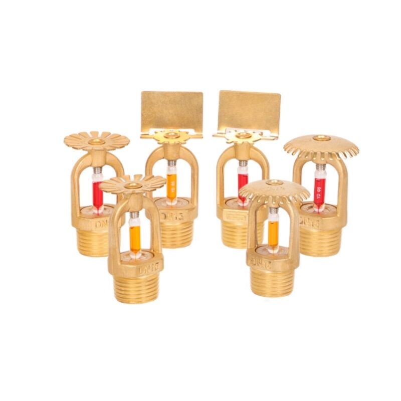 Fire Sprinkler Head Brass / Stainless Steel Pendant Sidewall Upright Type with NPT Thread Quick Response Glass Bulb K80 for Commercial Industrial Fire Protection System