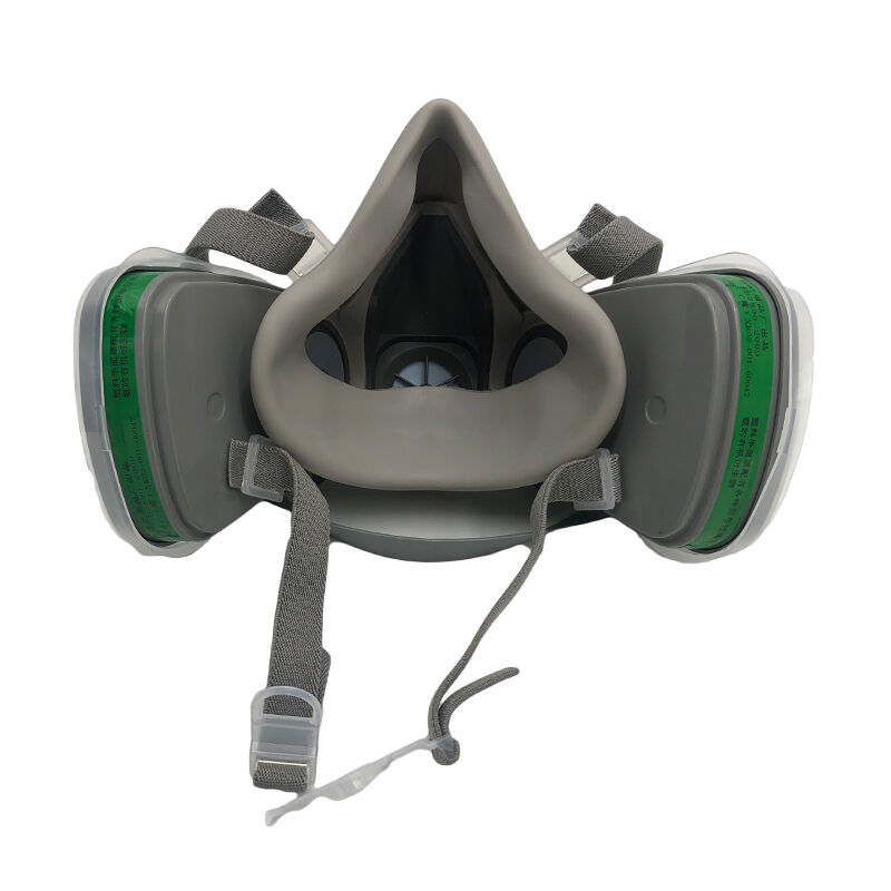 Double Filter  Half Face Respirator Gas Mask Dust & Chemical Protection Painted Mouth Protection Half Face Gas Mask