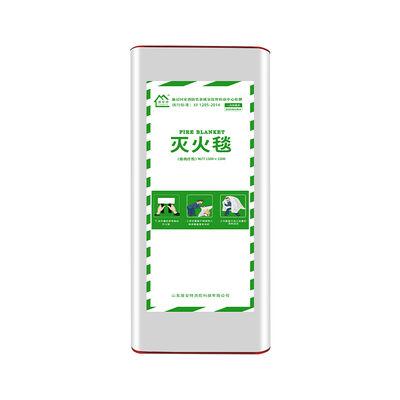 1.5x1.5m EN 1869 ผ้าห่มป้องกันไฟ 500 ° C กันความร้อน ผ้าห่มป้องกันไฟจากใยแก้ว พร้อมกระเป๋า PVC สําหรับห้องครัว ร้านอาหาร